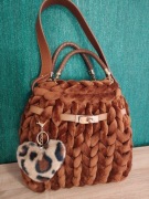 Torebka ręcznie robiona, rękodzieło, torebka z włóczki, chunky bag