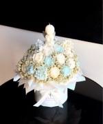 Pamiątka box prezentowy na komunię chrzciny babyshower roczek świeczki