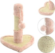 Drapak Serce z Platformą, Sizal, Plusz, Dla Małych Kotów 35 cm