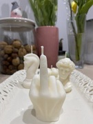 Świeca sojowa ręka