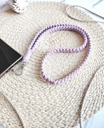 Bawełniana ręcznie robiona smycz na telefon klucze identyfikator makrama 