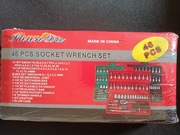 ZESTAW KLUCZY NASADOWYCH BITÓW GRZECHOTKA ADAPTERY KLUCZE NASADOWE 46szt