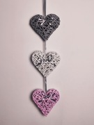 Serca z wikliny papierowej zestaw 16cm