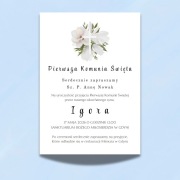 Zaproszenia komunijne Krzyż wśród kwiatów