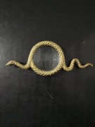 Antyczne szkło powiększające – motyw węża, metal i szkło