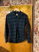 Koszula męska w kratę butelkowo zielona rozmiar S