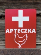 Tabliczka Oznaczenie APTECZKA Kura