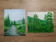 WYPRZEDAŻ KOLEKCJI - ZESTAW RĘCZNIE MALOWANYCH OBRAZÓW - WIOSNA-LATO