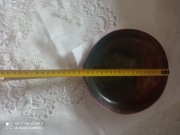 Stara miedziana patelnia z mosiężną rączką średnica 19.5 cm wysokość 3.5 cm