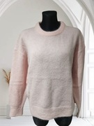 H&M Premium damski sweter z alpaki i wełny S-L pudrowy róż miękki ciepły