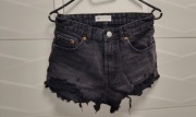 Spodenki Zara r. 34 / XS szorty czarne jeansowe