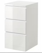 Komoda wąska, mała, 3 szuflady. Ikea Malm. Nowa z defektem