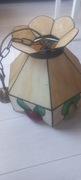 lampa sufitowa wisząca witraż , tiffany  , lata 60-70 