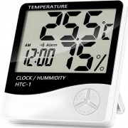 Elektroniczny Termometr z Higrometrem i Zegarem – Stacja Pogody Dom i Biuro