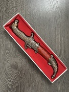 Nóż ozdobny kolekcjonerski arabski mosiądz 