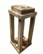 Lampiony drewniane latarenki opalane impregnowane 