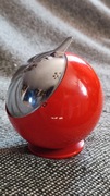 Popielniczka KULA , PRL, Rema Reszel, czerwona, średnica 10 cm