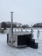 Balia Kwadratowa Kąpielowa 220 x 220 Bogato Wyposażona Jacuzzi Ogrodowe 