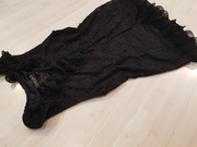 strój mała czarna halloween czarownica Wednesday Addams nr 1132 L XL