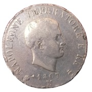 5 Lirów 1807 M Napoleon Bonaparte (Włochy) RAR