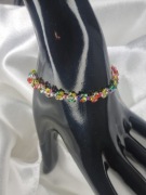 Ręcznie robiona bransoletka drobne kwiatki  na żyłce jubilerkiej