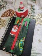 Organizer na gumce na notatnik/telefon handmade motyw Boże Narodzenie 