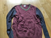 Sweterek GAP bordo granat serek elegancki 134 140