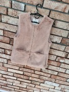 Zara kamizelka futrzana 164 różowa