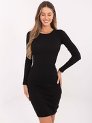 Czarna sukienka bodycon w prążek RUE PARIS
