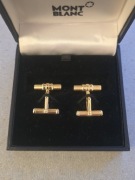 Śpinki do mankietów Mont Blanc pozłacane nowe