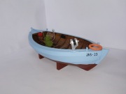 Model łodzi rybackiej łódź rybacka kuter model kutra drewno RĘKODZIEŁO