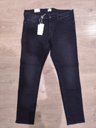 Spodnie jeansy MUSTANG Oregon Slim męskie dżinsy czarne nowe 38/34