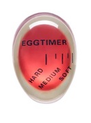 Timer w Kształcie Jajka - Czerwony Analogowy Minutnik Kuchenny do Gotowania