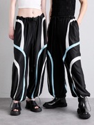 Unisex czarne spodnie baggy.Stamm