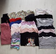 Mega paka, zestaw ubrań dla dziewczynki 18 sztuk, roz. 134