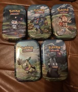 Puszki pokemon mini tin komplet 5 sztuk