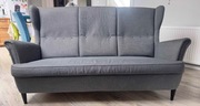 Szara kanapa IKEAStrandmon 3-osobowa