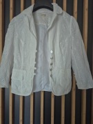 Biały żakiet ażurowy b.young rozm. 36 | haft angielski | jak nowy