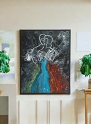 Obraz "Para" ręcznie wylewany 50x40cm 