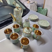 Serwis kawowy złoty 