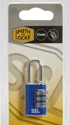 Kłódka szyfrowa Smith & Locke aluminium 21 mm nieb