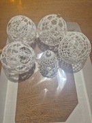 bombki szydełkowe komplet + gratis aniołek