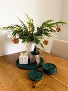 Zestaw podkładek 4 szt. pod kubki + większa podkładka na stół