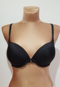 Biustonosz Viania czarny 80C push up niski mostek