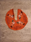 Dywanik lniany pod choinkę 