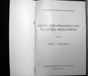 TARYFIKATOR KWALIFIKACYJNY ODLEWNICTWO