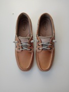 Sperry brązowe skórzane buty żeglarskie 40 (26cm) wąska stopa memory foam