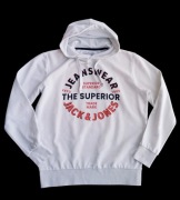 Jack&Jones White Hoodie rozm. L/XL 