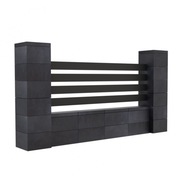 Ogrodzenia betonowe Gładkie Grafit