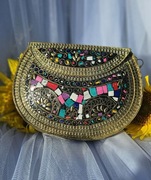 Torebka orientalna boho bohemian kopertówka metalowa retro mozaika kolorowa